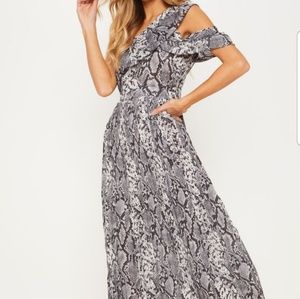 Prettylittlething snakeskin dress